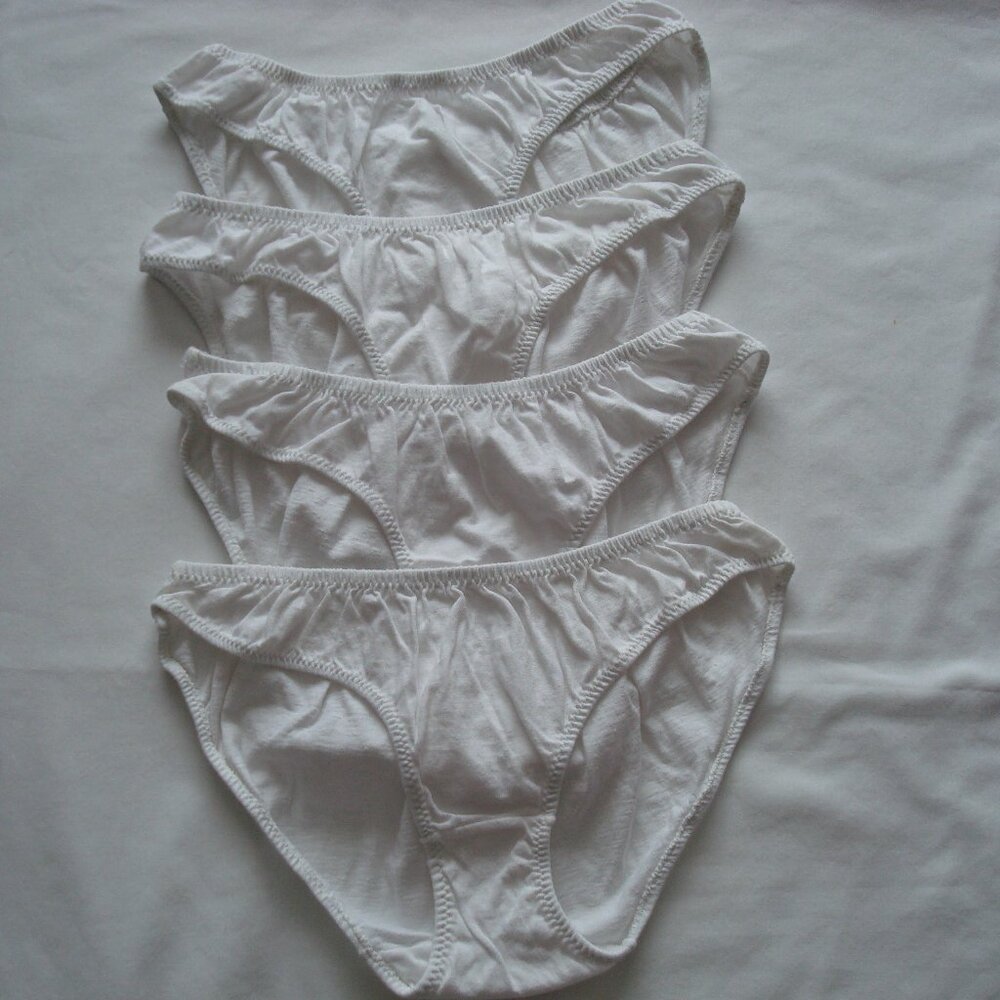 Ladies white cotton panties